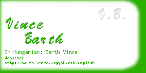vince barth business card